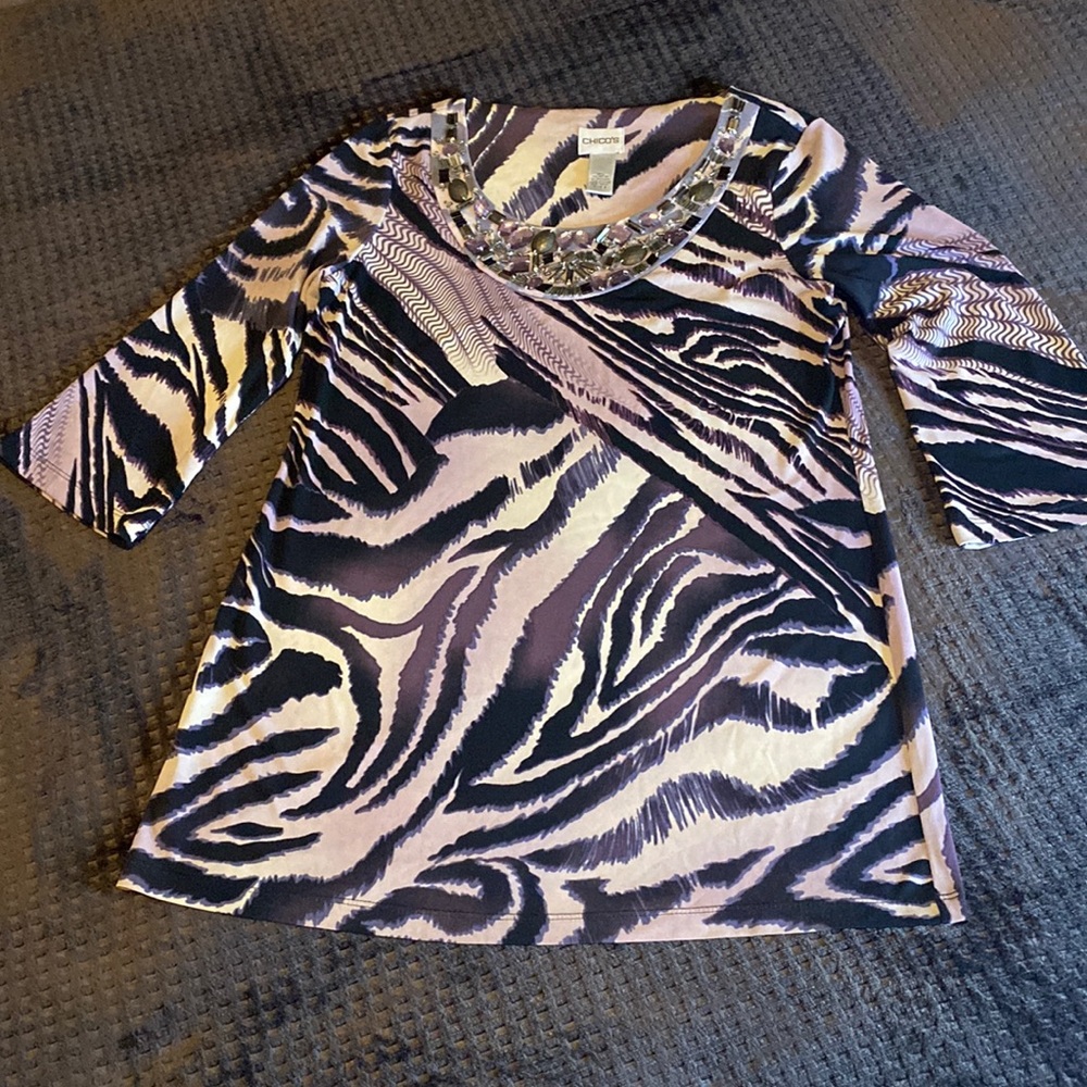 Chico’s size 0, browns and tan top